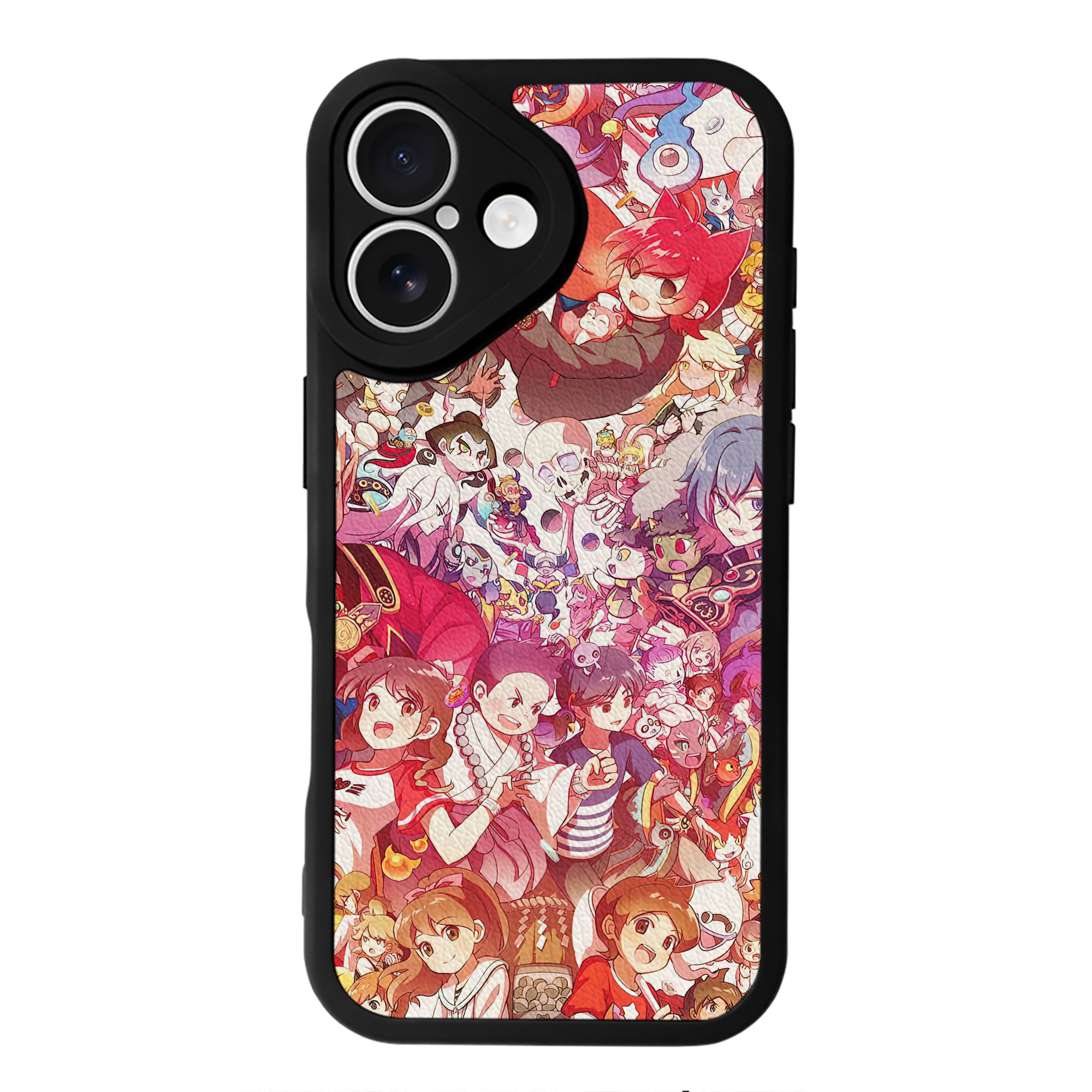 （画像用） 妖怪ウォッチ Yo-kai Watch 【iPhone 16シリーズ対応】シリコンスマホケース（レザー調） 材質：シリコン